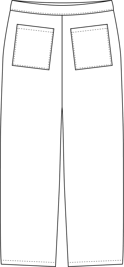 Pants back blueprint