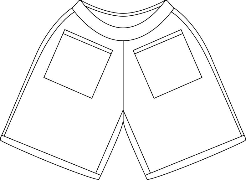 Shorts front blueprint