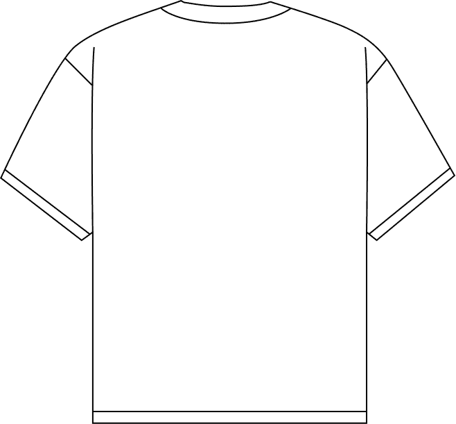 T-shirt back blueprint